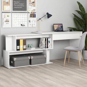 Fowey Wooden Laptop Desk Corner In White