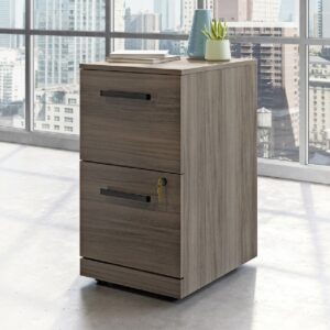 Aberdare Wooden Office Mobile Pedestal 2 Drawers In Hudson Elm