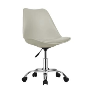 Regis Moulded Swivel Home And Office Chair In Grey