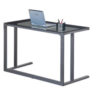 Abbotsford Smoked Glass Laptop Desk With Metal Frame