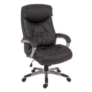 Salinas Leather Home And Office Chair In Black