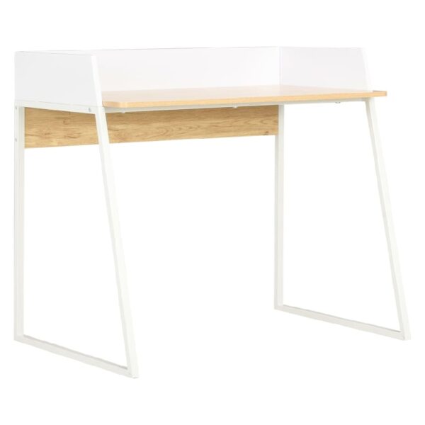 Cincinnati Wooden Laptop Desk In White And Oak